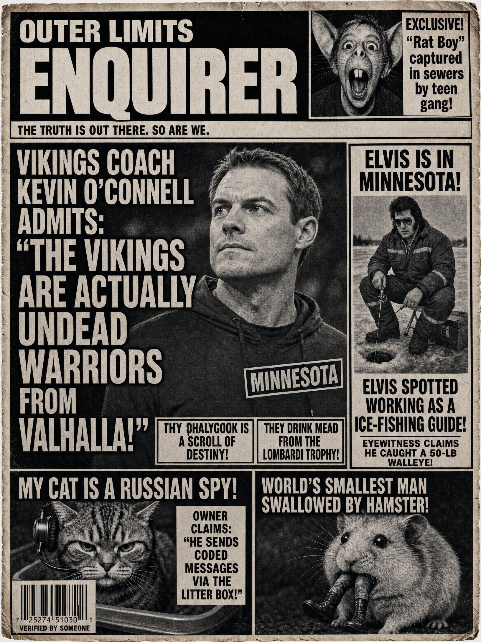 Outer Limits Enquirer — Vikings edition front page